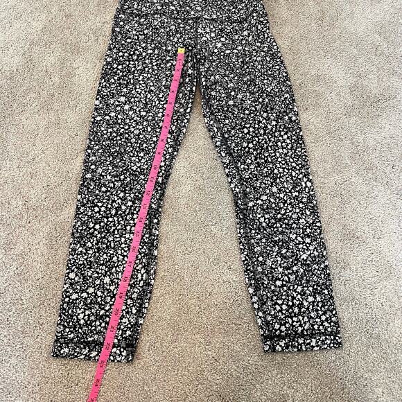 LuluLemon Women's High Rise Align Cropped Black White Specked W6BPAS Sz6 - Picture 4 of 10